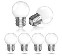 BrightArk Lampadina E27 LED, 3W G45/P45 Lampadina LED a goccia Sostituzione 30W, angolo di illuminazione a 360° 3000K bianco caldo E27 filamento Lampadina da golf, non regolabile 6 pezzi