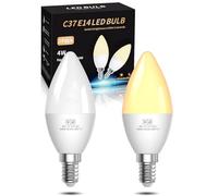 BrightArk Lampadina LED E14 Luce Notturna, 400LM Modalità Piena luminosità - 35LM Modalità Notturna, Lampadina E14 Bianco Caldo 3000K per Camera da letto dei bambini e Lampada da comodino, 2 Pezzi
