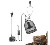 BrightArk Portalampada Riscaldante per Tartaruga con 1 Lampadina Riscaldante 100W, E27 Lampada Tartarughe d'acqua, Max 160W, AC220-240V, Lampada Per Tartarughe Di Terra Per Lucertola, Cacatua