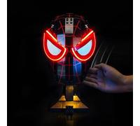 BrightAura Kit di illuminazione a LED per LEGO 76329 Miles Morales' Mask - Luci personalizzate da montare, compatibile con questo modello (modello non incluso) (versione con controllo della luce)