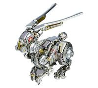BrightBud Set di 500 puzzle in metallo 3D, modello meccanico coniglietto Steampunk, decorazione in metallo, per adulti, da collezione e regalo pasquale