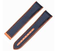 BrightBulb 20mm Braccialetti in Silicone Cinturino Orologio Uomini Nylon Tela Banda Orologio per Ome-ga Sea-master Planet Ocean 8900 9900 8800-#4 con Nero Fibbia