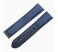 BrightBulb 20mm Braccialetti in Silicone Cinturino Orologio Uomini Nylon Tela Banda Orologio per Ome-ga Sea-master Planet Ocean 8900 9900 8800-#7 con Nero Fibbia