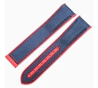 BrightBulb 20mm Braccialetti in Silicone Cinturino Orologio Uomini Nylon Tela Banda Orologio per Ome-ga Sea-master Planet Ocean 8900 9900 8800-#9 con Nero Fibbia