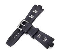 BrightBulb Accessori per Cinturini Con Fibbia Ad Ardiglione in Silicone Im permeabile da 26 X 9 mm per Bul-ga-ri BVL-GAR-DIA-GONO-Nero