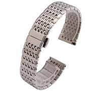 BrightBulb Accessori per Orologi con Cinturino di Ricambio Regolabile in Acciaio Inossidabile per LON$GINES LA gra-NDE Class-iQue-d'Argento 13mm