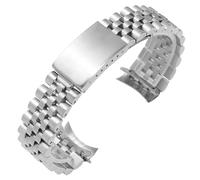 BrightBulb Cinturino da Polso in Acciaio Inossidabile 13/17/18/19/20/21/22 mm Cinturino in Metallo per Rolex Datejust Day Date Oyster-D'argento 13 mm