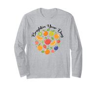 Brighten Your Day - Citazione estetica con Design a Forma di Frutta Maglia a Manica