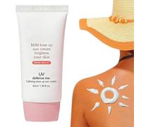 Brightening Sunscreen Lotion - Hydrating Facial SPF, 50ml Soothing Lotion with Lightweight Texture, Daily UV Protection Cream, Smooth Sunscreen with Vibrant Finish, Face Care for Outdoor Use