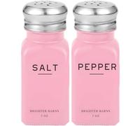 Brighter Barns - Set sale e pepiera rosa, accessori da cucina rosa, grazioso set sale e pepe con coperchi in acciaio inox, decorazione rosa, accessori da cucina rosa per ristoranti, Airbnb (rosa)