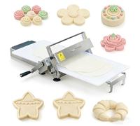 BrightFootBook Sfogliatrice Manuale,Sfogliatrice Professionale per Pasta sfoglia e Fondente, Spessore Regolabile da 0 a 25 mm, sfogliatrice Pieghevole per panetterie e pasticcerie Model300
