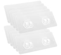 BRIGHTFUFU 10 Pezzi Gancio Adesivo Trasparente a Doppio Artiglio in PVC | Lavabi e Aree Lavanderia, Effetto Quasi Invisibile, Protezione Parete, Confezione