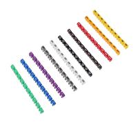 BRIGHTFUFU 100 Pezzi Fascette Fermacavi Numeriche a Clip Etichette Marcatori Cavi Colorate Riutilizzabili per Gestione Cavi Elettrici e Telefonici Identificatore per Casa e Ufficio
