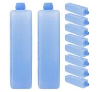 BRIGHTFUFU 12 Pezzi Blocchi Congelatori Riutilizzabili in PE per Borsa Frigo e Raffreddatore ad Aria, Confezione Blu per Festa Estiva e Avventure All'aperto