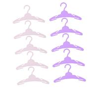 BRIGHTFUFU 16 pezzi Appendiabiti per Bambole in Plastica Portabiti Miniatura per Vestiti di Bambole Accessori Salvaspazio Leggeri e Resistenti Regalo per Colori Rosa