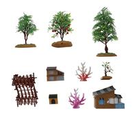 BRIGHTFUFU 1set Modelli Di Fattoria Miniatura Decorazioni Da Scrivania Per Scene Di Vita Reale Giocattoli Educativi Per Sviluppare Immaginazione e Creatività Dei Ragazzo Ragazza