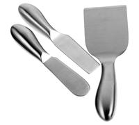 BRIGHTFUFU 1set Utensili in Acciaio Inox per Formaggio con Spatola per Burro e Affetta Formaggio Strumenti Resistenti e Pratici per Tagliare Formaggi e Torte Manici Lucidi Ergonomici per Uso