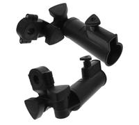 BRIGHTFUFU 2 Pezzi Portaombrelli Supporto per Ombrello da Golf, ABS Nero, Regolabile, Leggero e Portatile, per Carrello da Golf, per Sedie a Rotelle e Sedie da Spiaggia