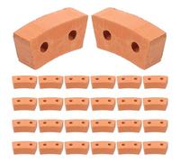 BRIGHTFUFU 30 Pezzi Mini Mattoni in Argilla per Costruzione Fai-da-te, Facili da Assemblare, Decorazione Miniatura per Modelli di Fortificazioni e Case in Khaki