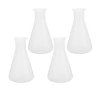 BRIGHTFUFU 4 Pezzi Beuta Conica Plastica 250ml Bocca Ampia e Parete Liscia per Uso Didattico e Sperimentazione in Laboratorio