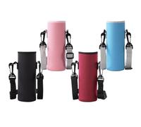 BRIGHTFUFU 4 Pezzi Borsa per Bottiglia d'Acqua Riutilizzabile, Portabottiglia Portatile Elasticizzata, Lavabile, per Bottiglie Piccole e Medie, Jogging e Scuola