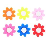 BRIGHTFUFU 6 Pezzi Ammortizzatore da Tennis a Forma di Fiore in Silicone, Smorzatore per Racchetta Assorbimento degli Urti, Facile da Installare e Adattamento Sicuro per Gioco Colore Casuale