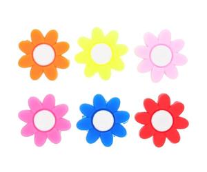 BRIGHTFUFU 6 Pezzi Ammortizzatore da Tennis a Forma di Fiore in Silicone, Smorzatore per Racchetta Assorbimento degli Urti, Facile da Installare e Adattamento Sicuro per Gioco Colore Casuale