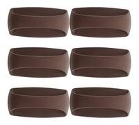 BRIGHTFUFU 6 Pezzi Maniglia Autoadesiva in Abs Marrone per Porte e Cassetti, Superficie Lucida, Design Semplice e Confortevole per Armadi e Finestre nel Trasloco