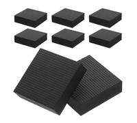 BRIGHTFUFU 8 Pezzi Rialzi Antiscivolo per Mobili, Gomma Nera, 50x50x20 | Tavoli e Arredi, Installazione Semplice, Design Moderno, Adatti a Vari Ambienti Domestici