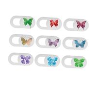 BRIGHTFUFU 9pezzi Copertura Webcam Adesiva Con Design Di Farfalle Protezione Privacy Per Smartphone e Tablet Facile Da Applicare e Rimuovere Non Danneggia Dispositivi