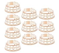 BRIGHTFUFU Anelli Forma Semplice per Cappelli Conici 10 Pezzi in Plastica Khaki Portatili di Fine Fattura come Supporto per Cappelli Intrecciati per Uso DIY