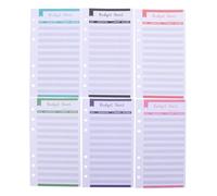 BRIGHTFUFU Budget Planner Paper, Documento di Bilancio per Uso Aziendale, Carta Offset Doppia Faccia, 12 Pezzi, per Wallet e Controllo delle Spese