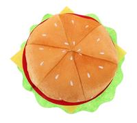 BRIGHTFUFU Cappello da Hamburger Cartoon Divertente per Feste e Cosplay, Copricapo Costume da Selfie per Adulti, Basco Tema Fast Food Morbido e Facile da Indossare per Eventi e Foto