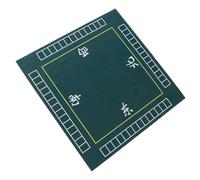 BRIGHTFUFU Copritavolo Quadrato Antiscivolo Verde per Mahjong e Domino, Tappetino Spesso Feltro Assorbente Rumore, Protezione Tavolo per Giochi da Tavolo e Carte, Resistente in Poliestere