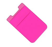 BRIGHTFUFU Custodia Adesiva Doppio Strato Tasca Posteriore per Cellulare, Portafoglio Sottile e Supporto per Telefono, Set 2 Pezzi Elastico Resistente, per Smartphone, Colore Rosa Acceso