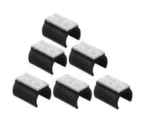 BRIGHTFUFU Feltrini per Gambe Sedie e Rocker 6 Pezzi Antiscivolo | Plastico e Feltro, a Forma di U Aperta, Riduzione Rumore, per Pavimenti in Legno e Case Tranquille