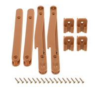 BRIGHTFUFU Kit di Collegamento Regolabile con Acciaio Laminato a Freddo in Plastica Marrone 2 Set Facile Installazione e Hardware Affidabile per Sponde Letto Culla per Mobili e Armadietti