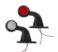 BRIGHTFUFU Luci Laterali a LED per Camion e Semirimorchio 12 Led, 1 Paio | Abs Bianco Rosso, Segnalazione ad Alta Luminosità, Installazione Semplice per Camion e Semirimorchio