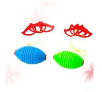 BRIGHTFUFU Palle da Ginnastica Jumbo 2 Pezzi per Ragazzo Ragazza da 3 Anni, Gioco Interattivo Doppio Giocatore per Fitness Mani, Materiale Durevole per Esercizi Sportivi e Colore Casuale