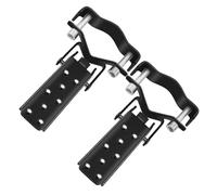 BRIGHTFUFU Pedalini Bicicletta Posteriori in Metallo Nero, Compatti e Antiscivolo, per Sedile Posteriore di Mountain Bike e Bici da Strada