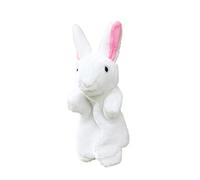 BRIGHTFUFU Peluches Morbido Mano Puppetto Animale Bianco per e Interattivo Accessorio per Genitori per Attività Immaginative e Sviluppo delle Competenze Comunicative