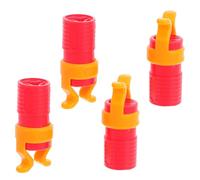 BRIGHTFUFU Set 4 Pezzi Morsetti a Vite ABS per Lavorazione Legno, Utensili per Falegnami, Supporto Clip Porta Punta per Avvitatori, Rosso, per Principianti