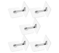 BRIGHTFUFU Set 5 Cinghie di Sicurezza Antiribaltamento per Mobili, Ancoraggi a Parete Trasparenti senza Trapano per Armadi, Librerie e Supporti Tv, Protezione per Camera da Letto e Soggiorno
