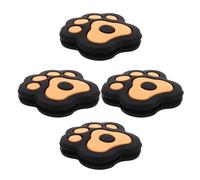 BRIGHTFUFU Smorzatore per Racchetta da Tennis 4 Pezzi, a Forma di Zampa | Silicone Arancione, Cambio Rapido e Adattamento, per Pratica e Gare Comfort Maggiore