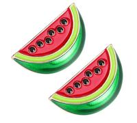 BRIGHTFUFU Spilla Cocomero in Lega a Forma di Anguria, 2 Pezzi, Decorazione Carina e Chic per Sciarpe, Resistente per Feste di Compleanno e Occasioni Casual