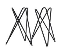 BRIGHTFUFU Supporto per Piante Tripode 2 Pezzi in Ferro Nero Antiruggine | Casa e Bar, Struttura a Treppiede, Appoggio Stabile per Tillandsia, Set Doppio Compatto