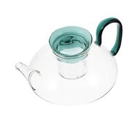 BRIGHTFUFU Teiera Vetro Verde per Tè Cucina e Ufficio Sicura Tossine per Regali e Speciali