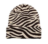 BrightGlow Berretto con stampa animale, per uomo e donna, in maglia di mucca, caldo, con motivo leopardato, zebra, cappello invernale con polsini, #17, Taglia unica
