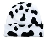 BrightGlow Berretto con stampa animale, per uomo e donna, in maglia di mucca, caldo, con motivo leopardato, zebra, cappello invernale con polsini, #7, Taglia unica