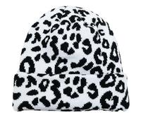 BrightGlow Berretto con stampa animale, per uomo e donna, in maglia di mucca, caldo, con motivo leopardato, zebra, cappello invernale con polsini, #11, Taglia unica